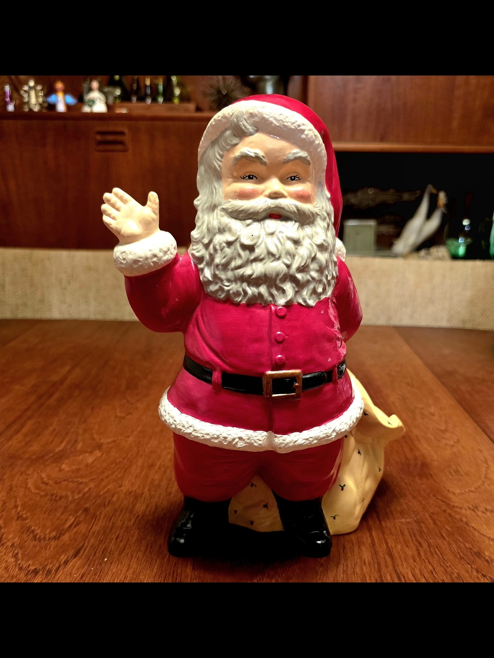 Vintage Duncan Ceramic Santa Planter 1970s